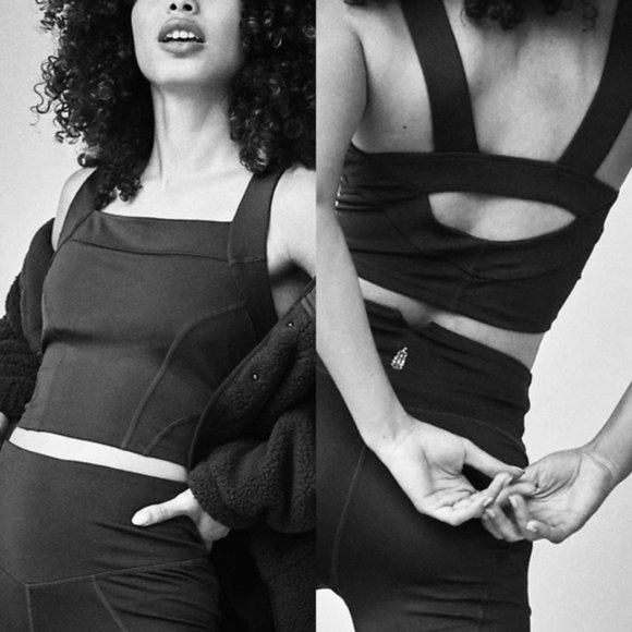 Free People Other - Free People Black Workout Crop Top